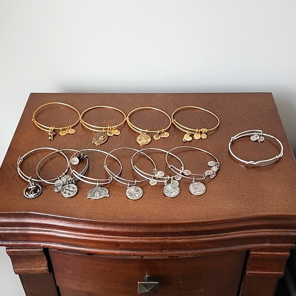 Set of 11 Alex and Ani Bracelets